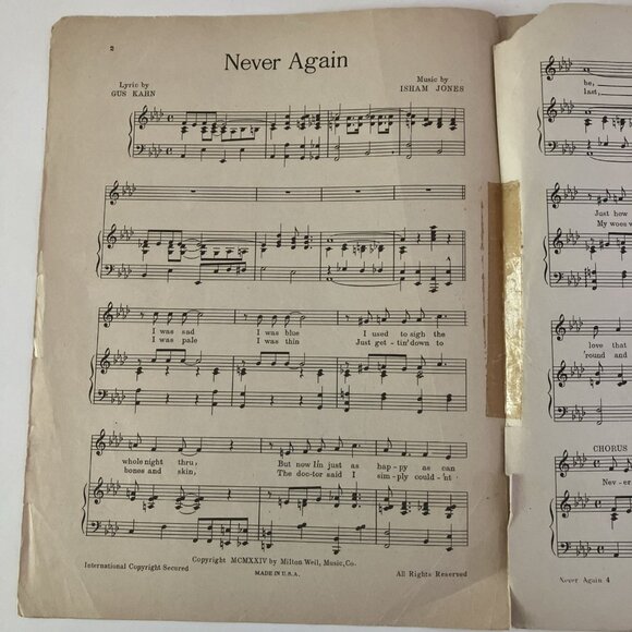 1920s Vintage Sheet Music Gallagher & Shean, Ziegfeld Follies, My Best Girl - Picture 14 of 16